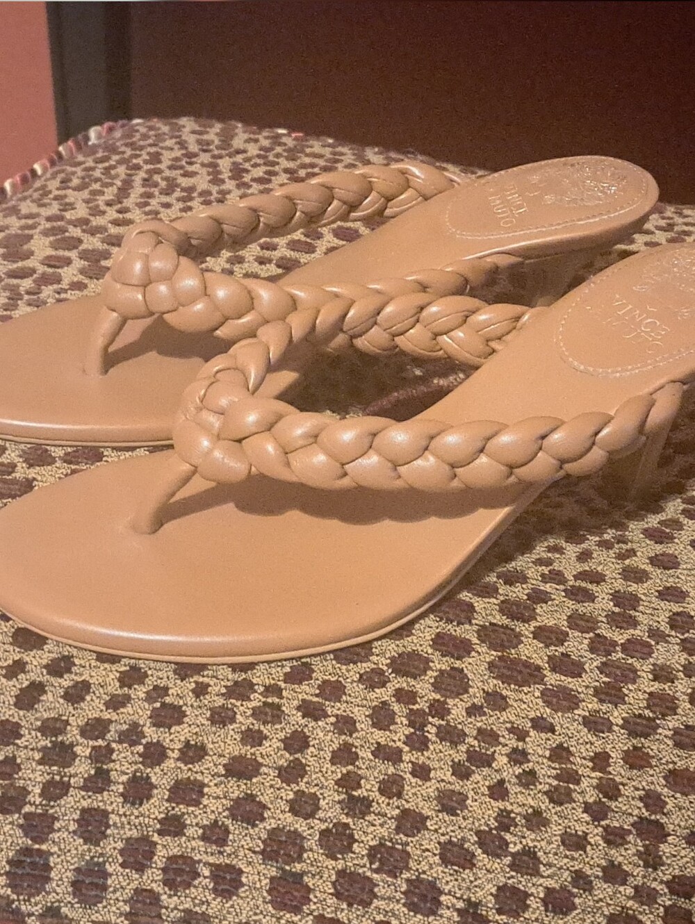 Vince Camuto Braided Thong Sandals in Tan